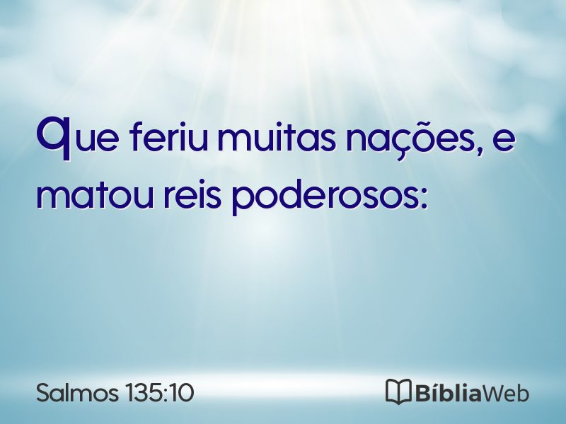 Salmos 135:10 em imagem para compartilhar