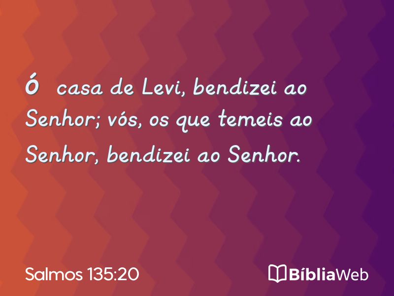 Salmos 135:20 em imagem para compartilhar