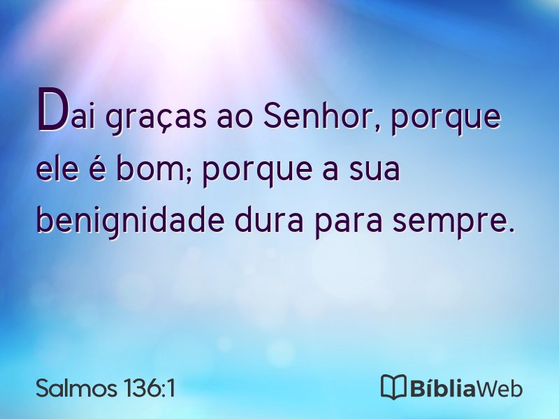 Salmos 136:1 em imagem para compartilhar
