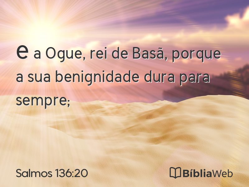 Salmos 136:20 em imagem para compartilhar