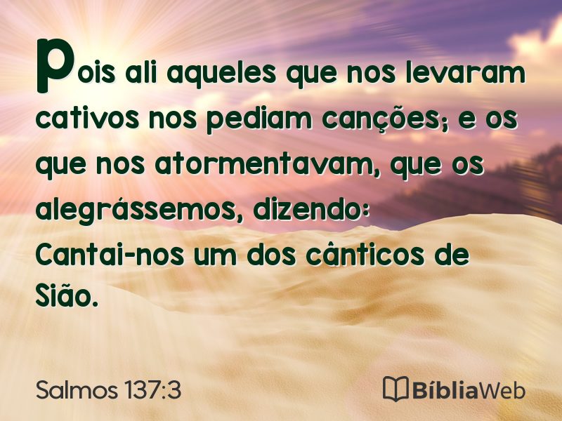 Salmos 137:3 em imagem para compartilhar