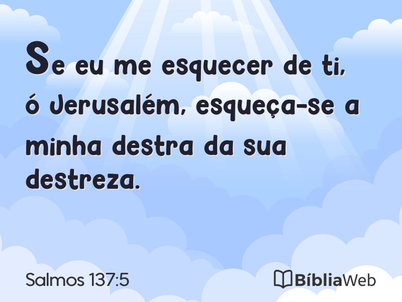 Salmos 137:5 em imagem para compartilhar