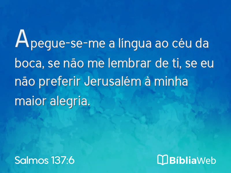 Salmos 137:6 em imagem para compartilhar