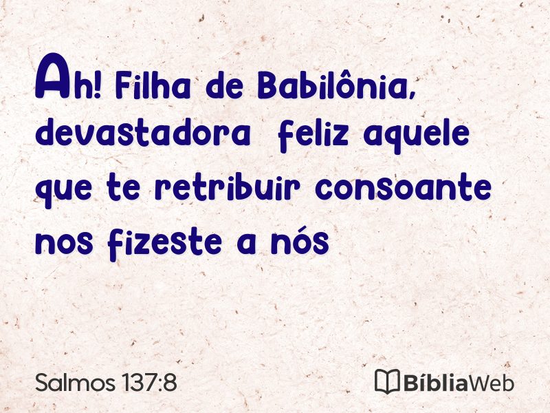 Salmos 137:8 em imagem para compartilhar