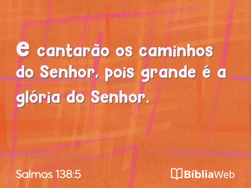 Salmos 138:5 em imagem para compartilhar