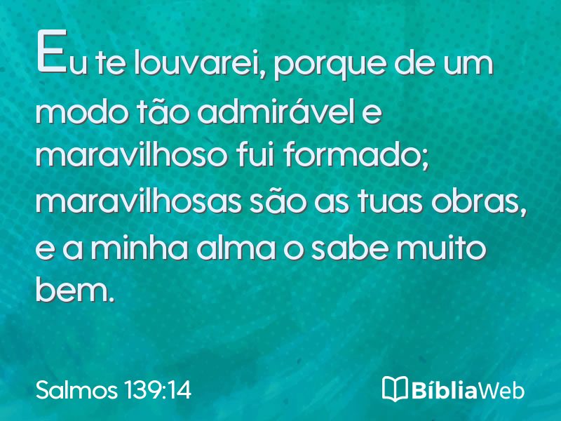 Salmos 139:14 em imagem para compartilhar