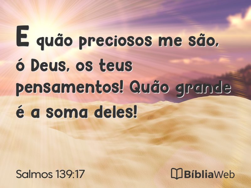 Salmos 139:17 em imagem para compartilhar