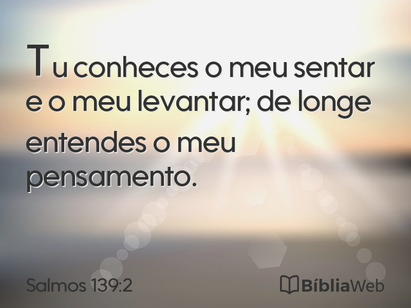 Salmos 139:2 em imagem para compartilhar