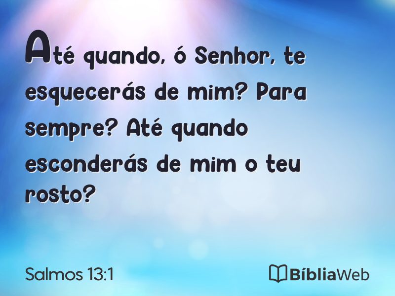 Salmos 13:1 em imagem para compartilhar