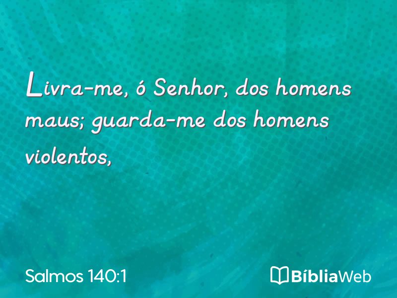 Salmos 140:1 em imagem para compartilhar