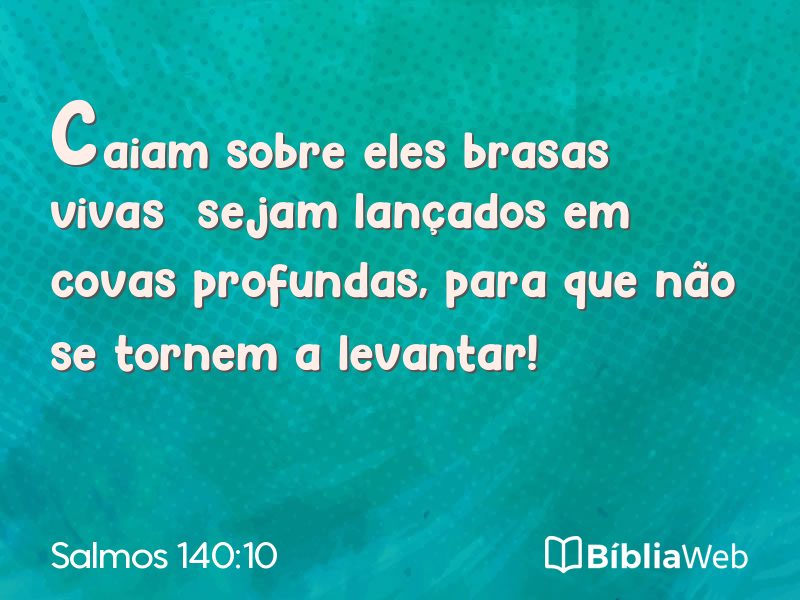 Salmos 140:10 em imagem para compartilhar
