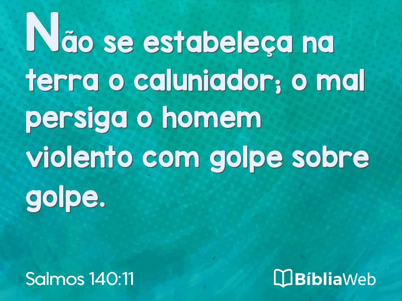 Salmos 140:11 em imagem para compartilhar