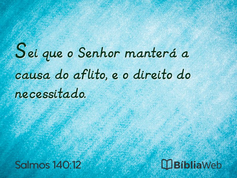 Salmos 140:12 em imagem para compartilhar