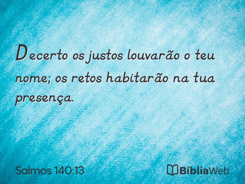Salmos 140:13 em imagem para compartilhar
