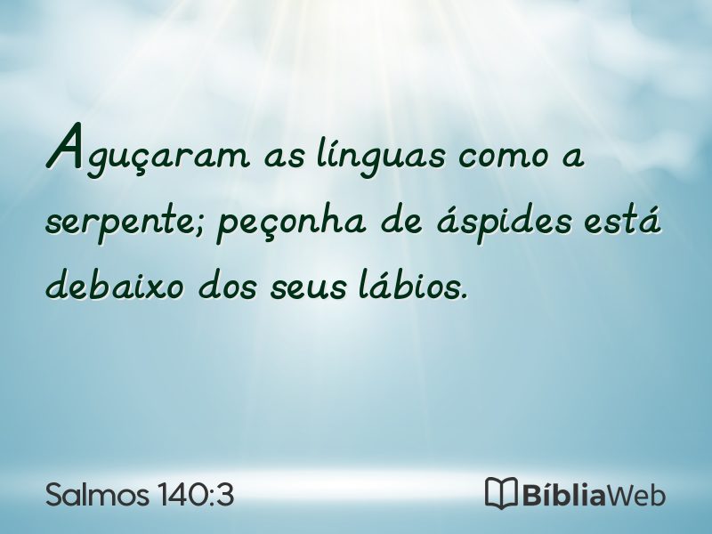 Salmos 140:3 em imagem para compartilhar