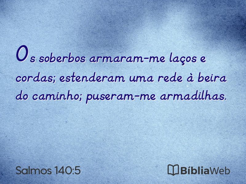 Salmos 140:5 em imagem para compartilhar