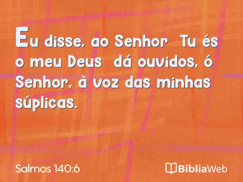 Salmos 140:6 em imagem para compartilhar