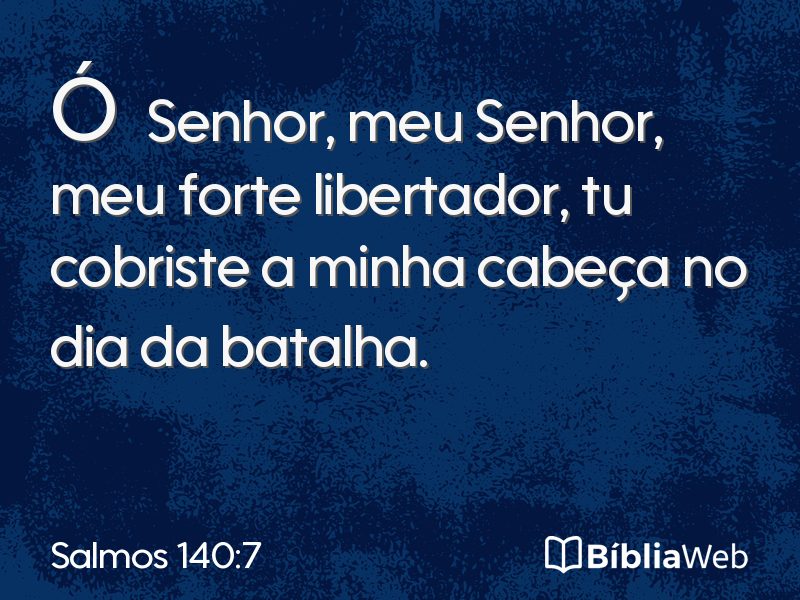 Salmos 140:7 em imagem para compartilhar