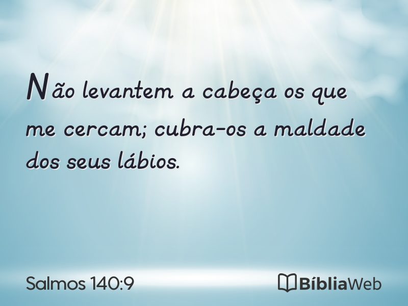 Salmos 140:9 em imagem para compartilhar