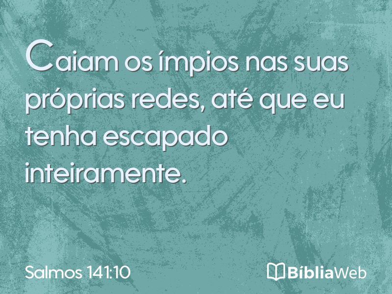 Salmos 141:10 em imagem para compartilhar