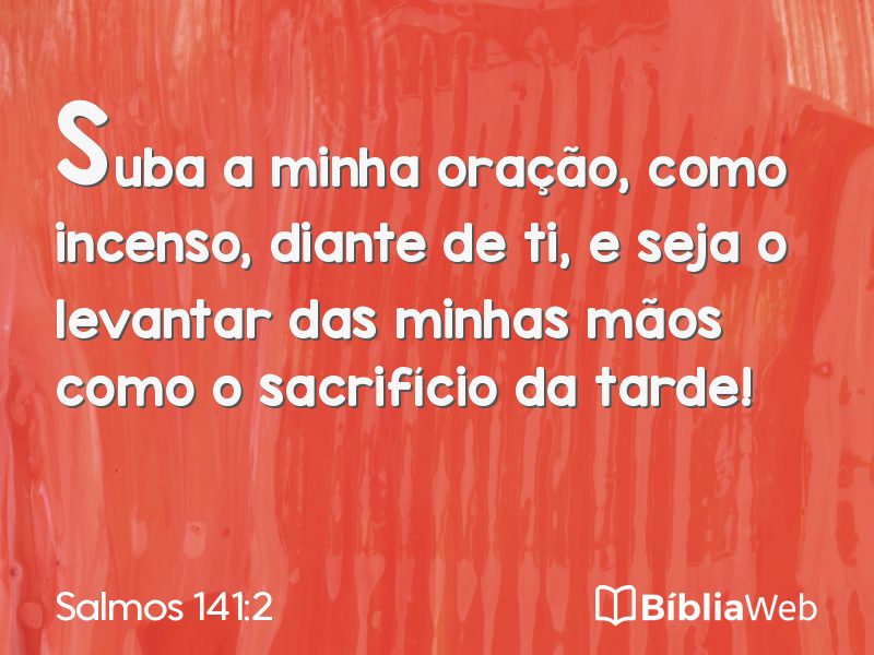Salmos 141:2 em imagem para compartilhar