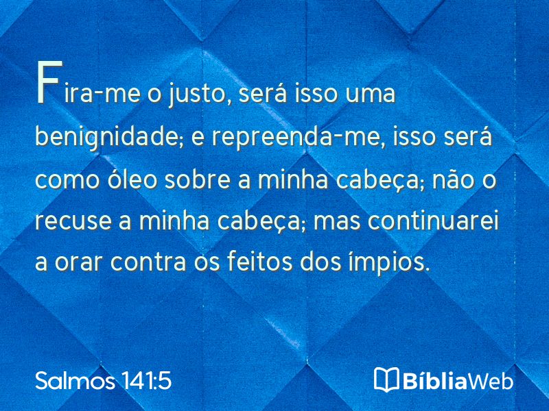 Salmos 141:5 em imagem para compartilhar