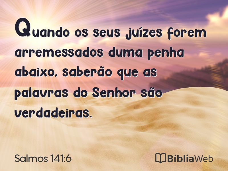 Salmos 141:6 em imagem para compartilhar