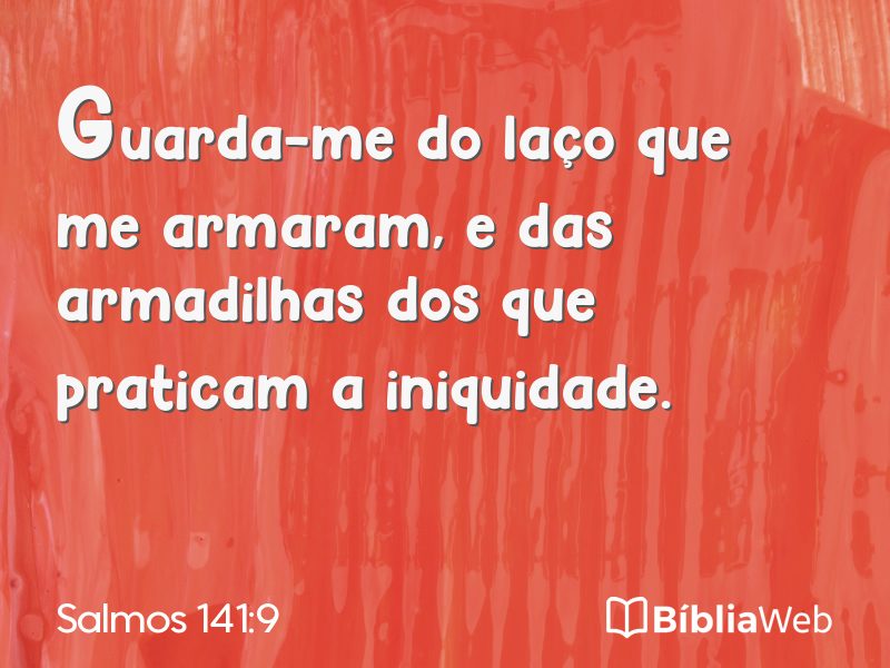Salmos 141:9 em imagem para compartilhar