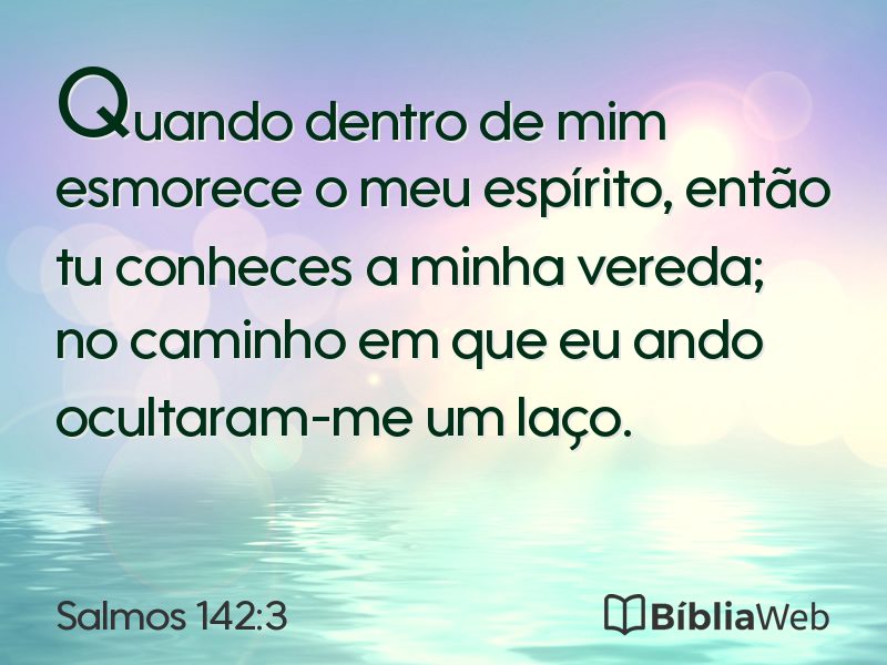 Salmos 142:3 em imagem para compartilhar