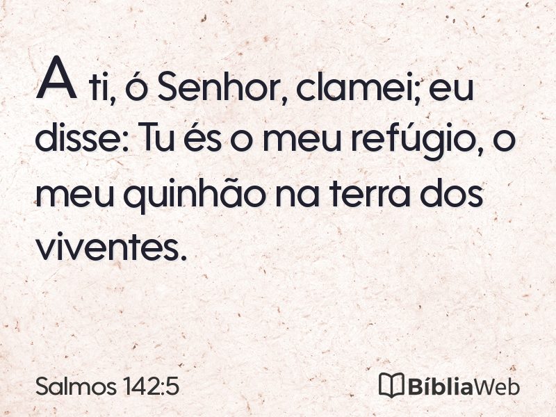 Salmos 142:5 em imagem para compartilhar