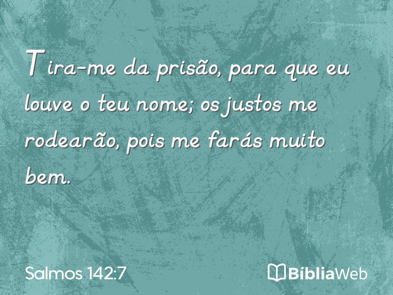 Salmos 142:7 em imagem para compartilhar