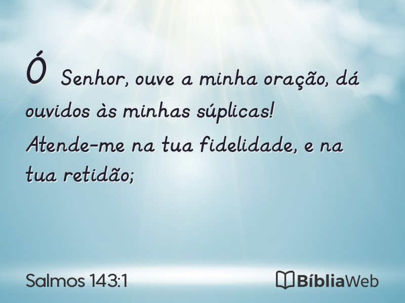Salmos 143:1 em imagem para compartilhar