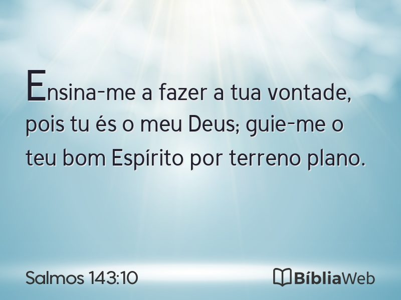 Salmos 143:10 em imagem para compartilhar