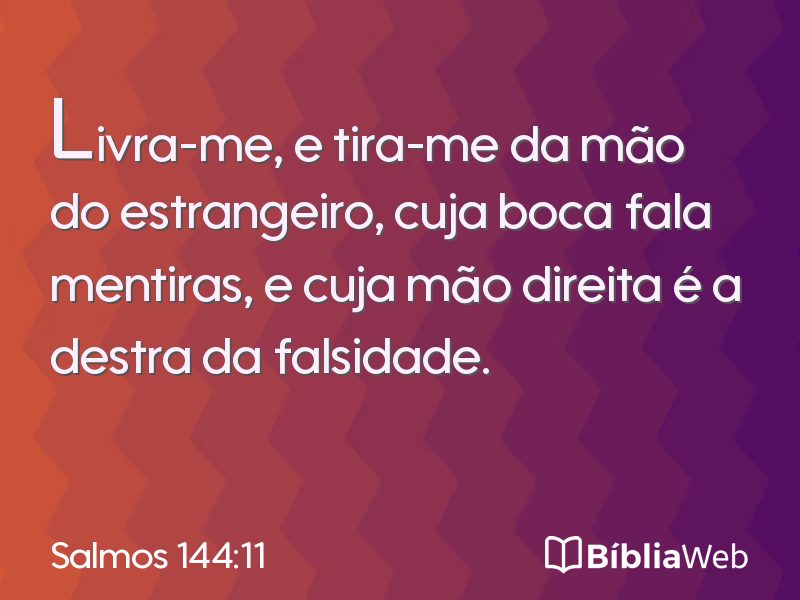 Salmos 144:11 em imagem para compartilhar