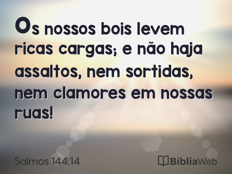 Salmos 144:14 em imagem para compartilhar