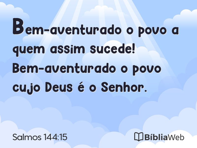 Salmos 144:15 em imagem para compartilhar