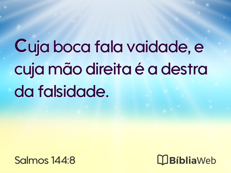 Salmos 144:8 em imagem para compartilhar