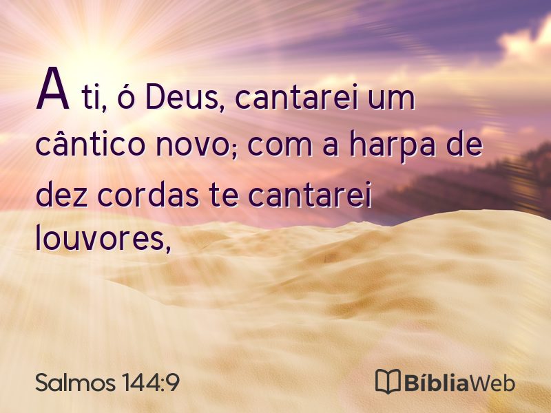 Salmos 144:9 em imagem para compartilhar