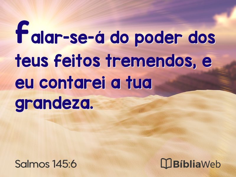 Salmos 145:6 em imagem para compartilhar