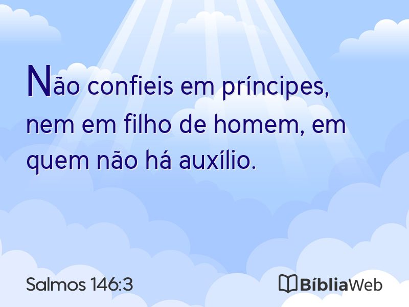 Salmos 146:3 em imagem para compartilhar