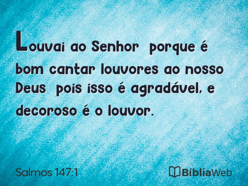 Salmos 147:1 em imagem para compartilhar