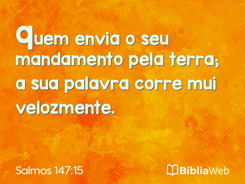 Salmos 147:15 em imagem para compartilhar