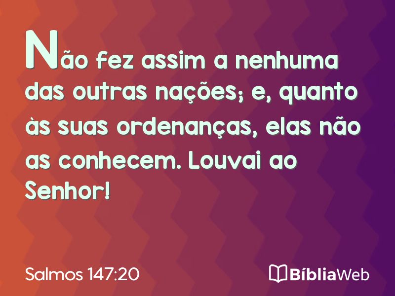Salmos 147:20 em imagem para compartilhar