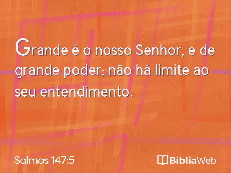 Salmos 147:5 em imagem para compartilhar