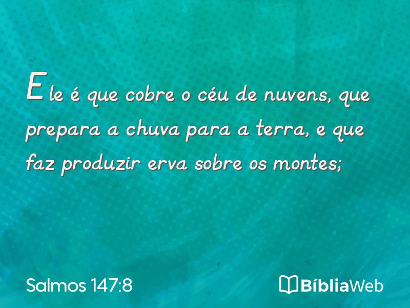 Salmos 147:8 em imagem para compartilhar