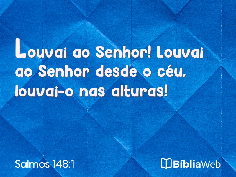 Salmos 148:1 em imagem para compartilhar