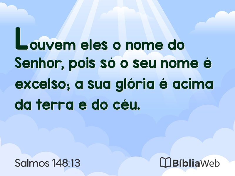 Salmos 148:13 em imagem para compartilhar
