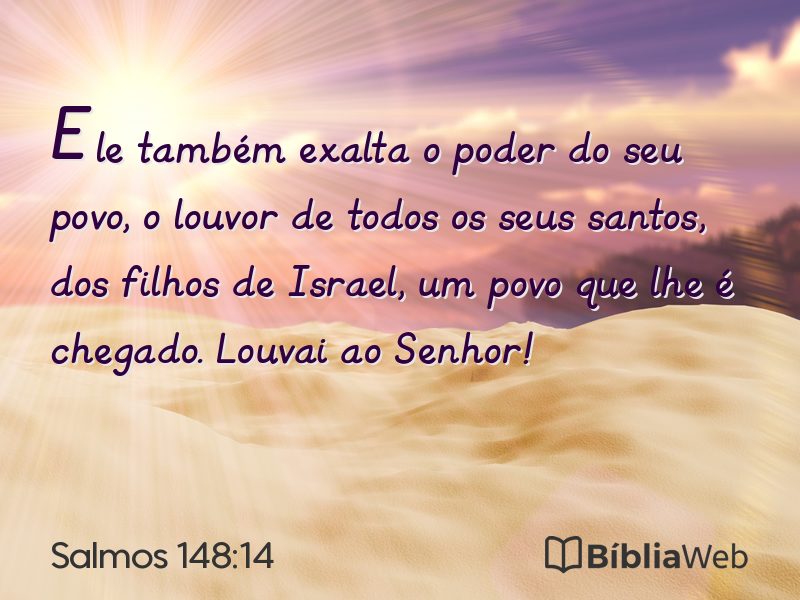 Salmos 148:14 em imagem para compartilhar
