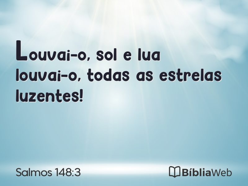 Salmos 148:3 em imagem para compartilhar