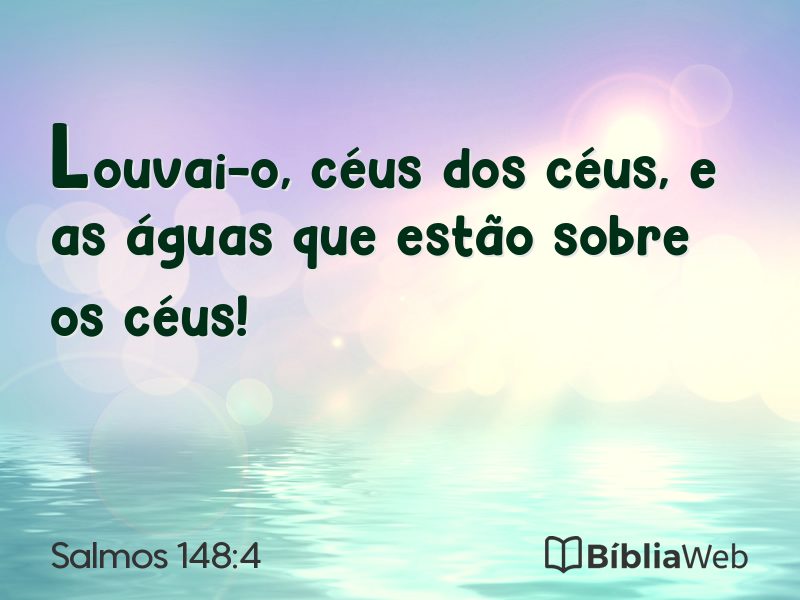 Salmos 148:4 em imagem para compartilhar